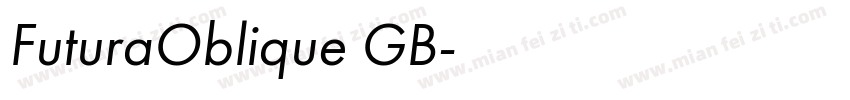 FuturaOblique GB字体转换